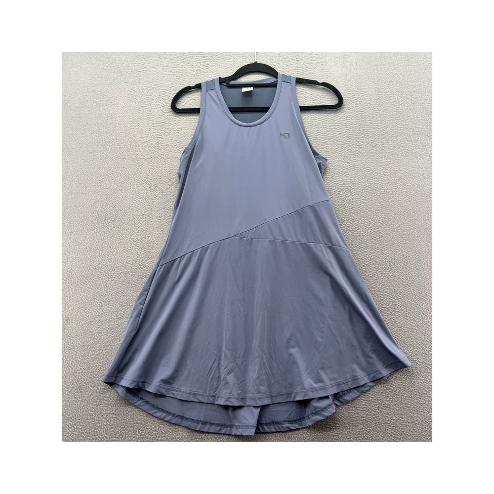 Kari Traa Womens Blue Athletic Dress Mesh Back Sleeveless Activewear Large
